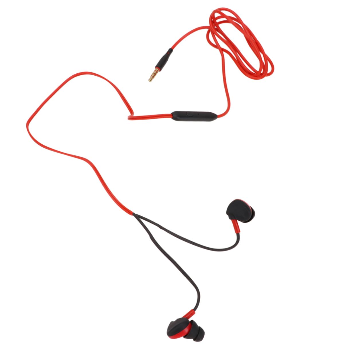 NUOBESTY Sports Earbuds Enhanced Bass in-Ear Wired Headphones for Workout Sweat-Resistant Design Red Includes Built Mic for Calls