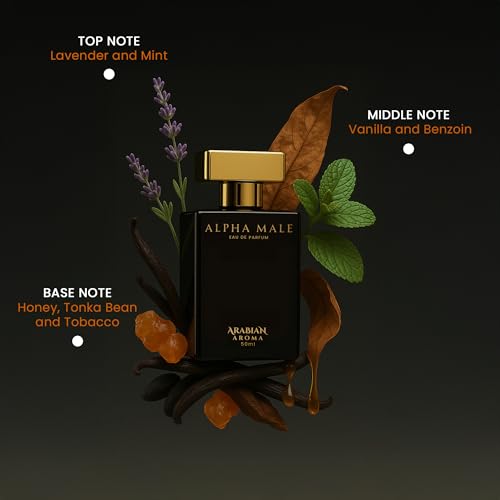 Image of Arabian Aroma Alpha Male & Old Money Eau de Parfum | Premium Long Lasting Perfume for Men | Luxury Fragrance Gift Set (50ml Each)