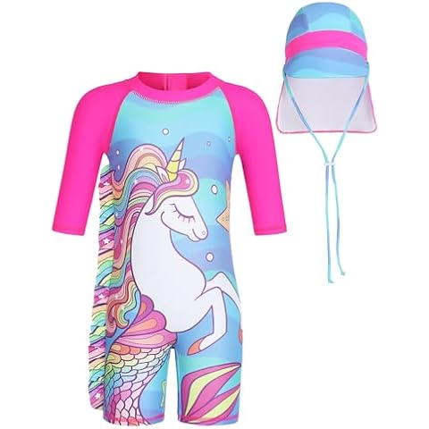Jurebecia Kids Unicorn One-Piece Swimsuit Cover