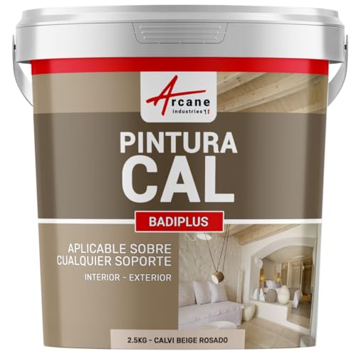 ARCANE INDUSTRIES Jabelga de Cal para Paredes Interiores y Fachadas Exteriores - BADIPLUS - Calvi Beige Rosado