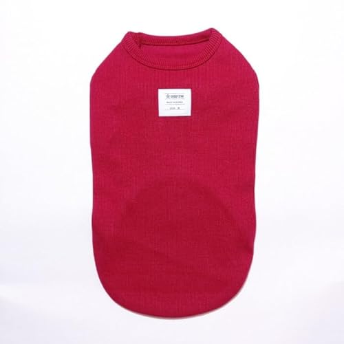 ダックスフンド 服 Tシャツ 無地 小型犬 中型犬 春夏秋冬 ダックス おしゃれ 犬 洋服 doggystar ドッギースター (M, ワイン)