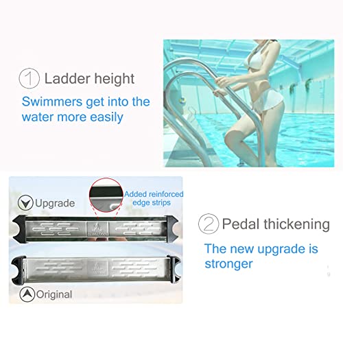 Escalera para piscina de acero inoxidable con 2-5 peldaños miniatura 4