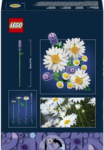 LEGO Botanicals Papatyalar 11508-3 Büyük Papatya, 2 Küçük Papatya Dalı, 3 Lavanta ve Yeşil Dallar İçeren Sevgililer Günü'ne Özel Yapay Çiçek Buketi Yapım Seti (133 Parça) - Görsel 4