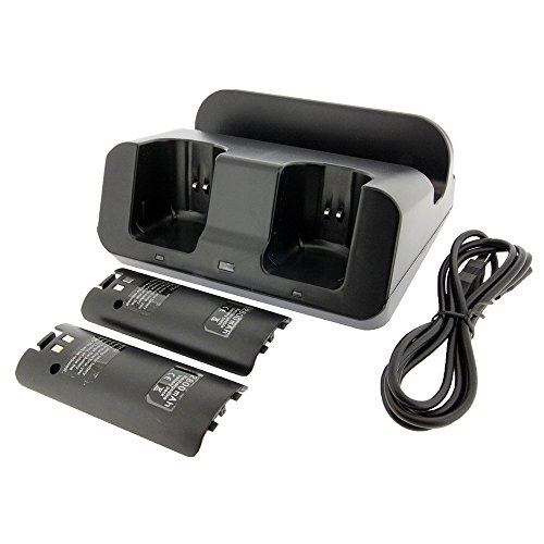 Tekdeals TEK-WIIUCHRGSTDBLK 3-In-1 Charger Dock Charging Station Base With Two Rechargeable Batteries And Usb Cable For Wii U Remote Gamepad Controller thumb #4