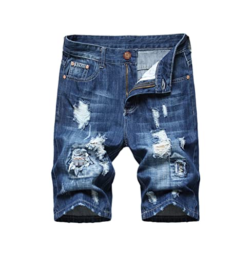 Short en jean déchiré homme KEHAIOO en coton souple pour éviter l'inconfort de l'été
