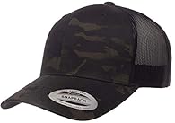 Trucker cap with officially licensed MultiCam pattern Esteemed since 1974 6-Panel, high profile, structured. Matching plastic snapback closure Curved visor, Black undervisor, 8-row stitching on visor White undervisor for alpine.Made in Bangladesh or ...
