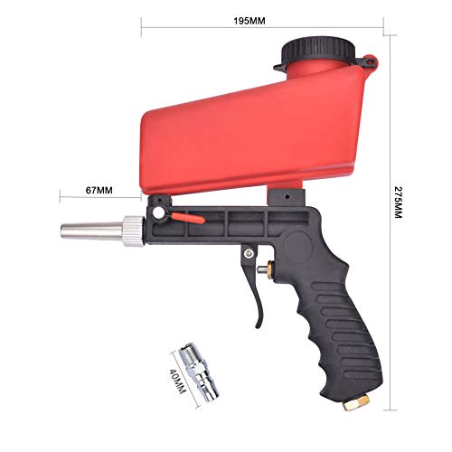 DUSICHIN DUS-514 Pneumatic Sandblaster Sand Blaster Gun Gravity Feed Portable Sandblasting Gun