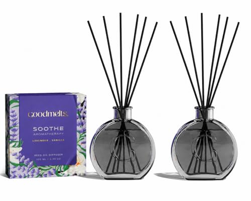 Image of Soothe Aromatherapy Reed Diffuser Set (Pack of 2) | 200 ml with 12 Fiber Reed Sticks | Long-Lasting Home Fragrance (Up to 60 Days) | Air Freshener for Home, Bedroom & Office