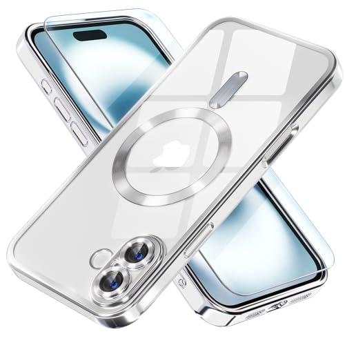 Image of Misea Magnetic for iPhone 16 Case Compatible with MagSafe Silver