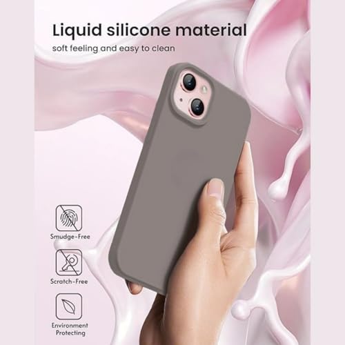 Image of Premium Liquid Silicone Case for iPhone 11 - Slim Full Body Protective Back Cover with Soft Microfiber Lining, Anti-Slip Grip Scratch Resistant Phone Case(Light Grey)