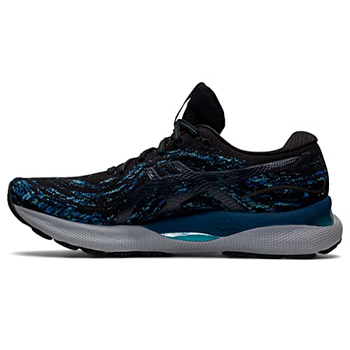 Image of ASICS Men's Gel-Nimbus 24 Mesh Knit Running Shoes, 11.5, Black /MAKO Blue
