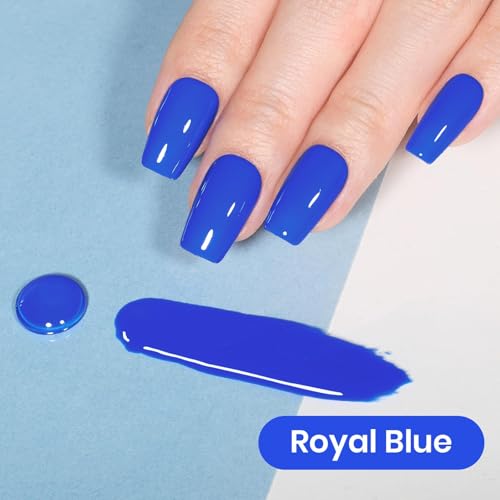 Image of Beetles Blue Gel Polish - 15ML /0.51Fl Oz., Royal Blue Gel Polish, Color-Matched Bottle, Soak-Off UV LED, Long-Lasting Holiday & Summer Nails Art for DIY Beginners & Salon Pros