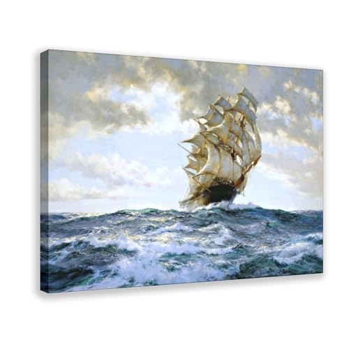 Poster The Proud Ship Montague Dawson pour habiller un mur vide sans effort grâce au cadre suspendu