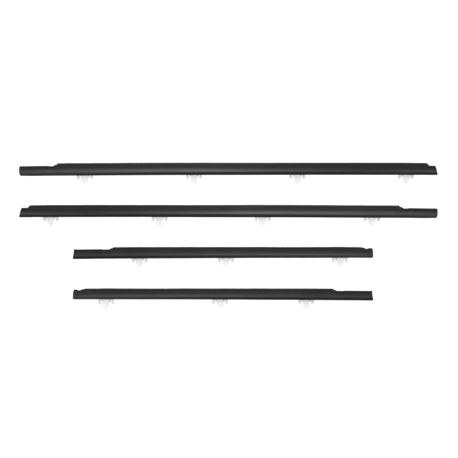 80820-50Y01 80821-50Y01 4Pcs Window Weatherstrip Belt Trim Suitable Sentra Sedan 1990-1994 82820-50Y01 82821-50Y01