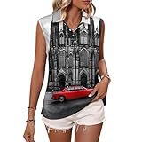 Cologne Cathedral Famous City Womens Sleeveless Polo Shirts Athletic Tank Tops Collared Golf Shirt S
