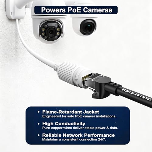 Jadaol Cat6 Ethernet Patch Cables 1ft 5-Pack, 10Gbps 24AWG Pure Copper RJ45 Cat6a Patch Cable, Support Cat8/7 Network, Outdoor&Indoor Rated for Patch Panel to Switch, Server, Router, Modem, PC - Black