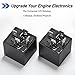 Qonsy 4 Pack 5 Pin Electrical Switch Relays for Automotive Car Truck Marine Boat 12V 30/40 Amp
