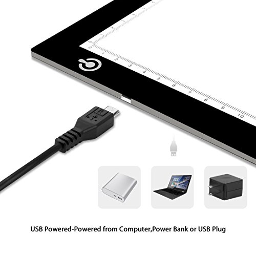 A4 Ultra-thin Portable LED Light Box tracer USB Power LED Artcraft Tracing Light Pad for Artists,Drawing, Sketching, Animation