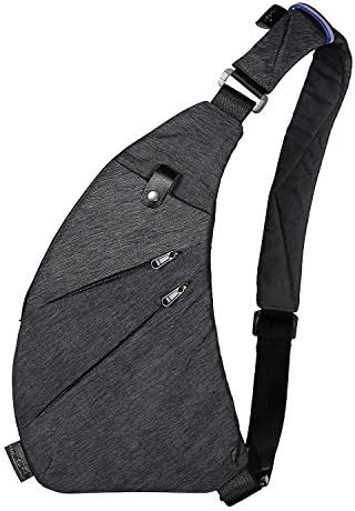 TOPNICE Sling Bag Crossbody Chest Shoulder Personal Pocket Bag Anti Theft Travel Bags Daypack for Men Women Water Resistance (Gray)