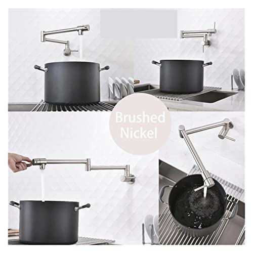 Grifo de llenado de ollas de latón con caño plegable para cocina 6