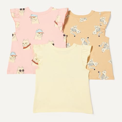 Image of Amazon Essentials Girls and Toddlers' Sleeveless Ruffle T-Shirt