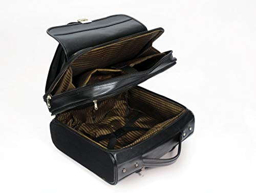 Image of MBOSS Laptop Trolley Bag Cabin Size overnighter 2 Wheels fits 15.6 Inch Laptops (Black)