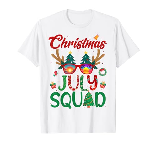 Christmas in July Squad Funny Summer Xmas pour hommes, femmes et enfants T-Shirt