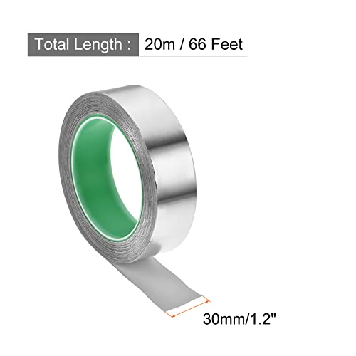 Image of Aluminum Foil Tape Adhesive Metal Tape, [for Sealing Patching Hot Cold HVAC, Duct, Pipe Insulation] - 1.2 inch /66ft /2.4 Mil