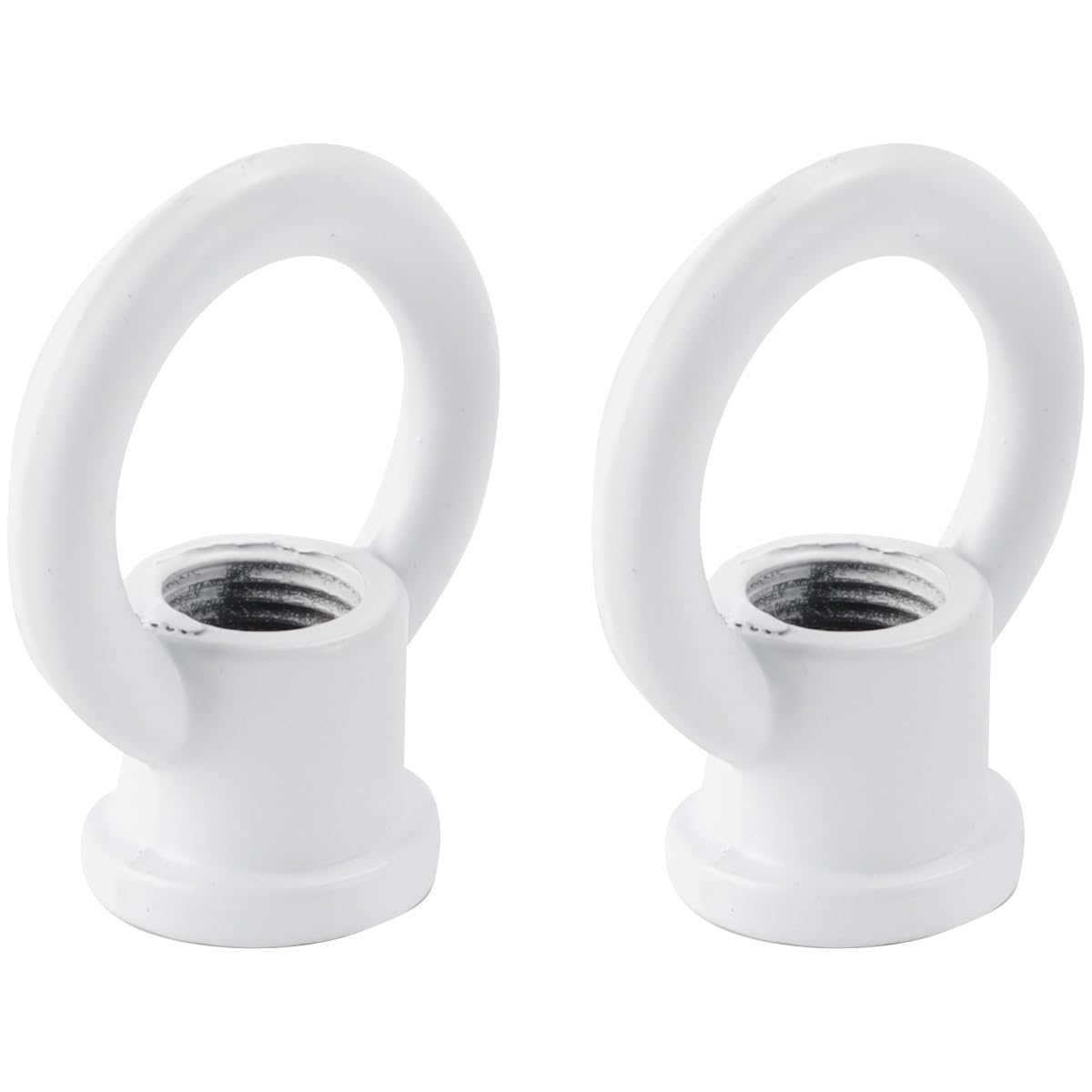 2 pezzi di dadi ad occhiello, gancio portante per lampada a sospensione da bancone da bar, filettatura M10 da 29 x 35 mm, anello femmina per lampada a sospensione e lampadario (bianco)