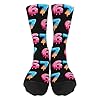 Six Seven Icee Creams Drips Meme Socks – Funny 67 Number Printed Crew Socks, Soft Cotton Blend, Breathable & Cushioned Streetwear Gift for Teens & Trend Lovers
