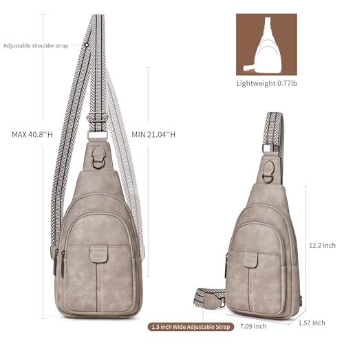 Image of cakang Womens Sling Bag Crossbody Bags for Women Vegan Leather Sling Backpack Daypack Fanny Pack Crossbody Purse Travel