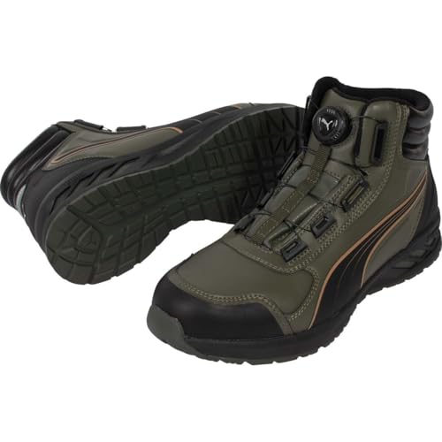 Puma Safety Men's Work Shoes, JSAA Type A Certified, Toe Core Synthetic Resin, Shock Absorption, green, 9 US
