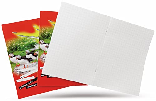 Schulhefte A5, kariert, 3 Stück Cover