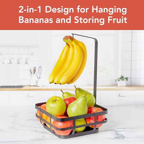 Cesta para frutas que ahorra espacio con gancho integrado 2