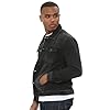 NOROZE Men's Jacket Denim Trucker Jacket Classic Washed Vintage Style Jeans Coat for Men (L, Black) #3