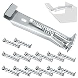 Roof Gutter Support Brackets 15 Pack, Rain Gutter Hangers Kit Compatible with 5 Inch K-Style Aluminum Gutters, House Gutters Sagging Repair Metal Clips Replacement Parts