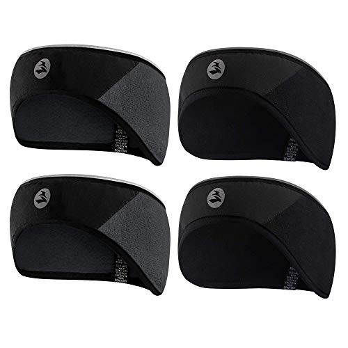EMPIRELION Lightweight Windproof Thermal Ear Warmer/Muffs 360º Reflective Fleece Headbands 4 Pack，Perfect