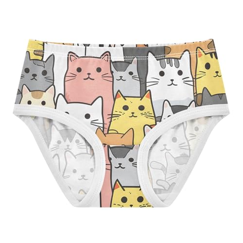 Cotton Toddlers Underwear Floral Cute Cartoon Cat Funny Cute Panties Girl Fun Print Briefs Undies Kids 2t