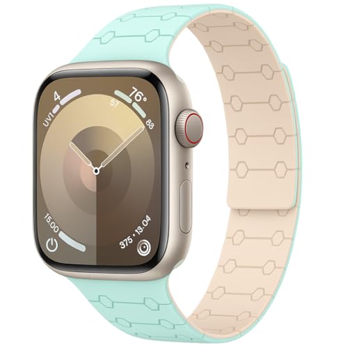 Image of Velour Silicone Watch Strap Compatible with Apple Watch 41mm, 40mm & 38mm, for iWatch Series SE, SE2,10 9, 8, 7, 6, 5, 4, 3 -Sport Loop for Men & Women(Watch Not Included)