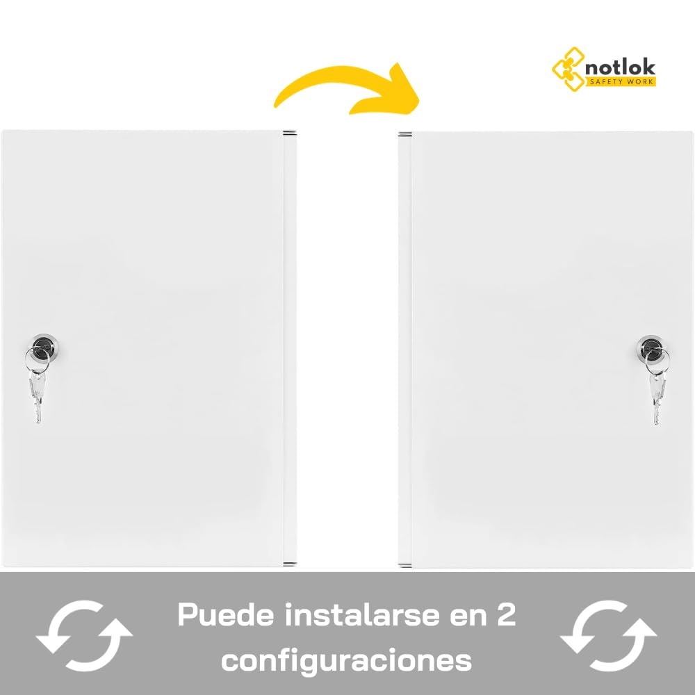 Armario Botiquin Pared + 3 Estantes 39x24x11 cm | 2 Llaves para Guardar los medicamentos, Acero Botiquin de Primeros Auxilios Pared, Armario Pared