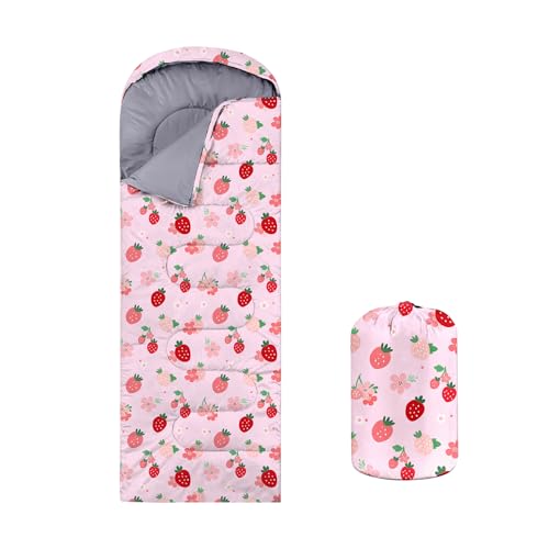 Bolsa de dormir para camping, liviana, impermeable y compacta con bolsa de compresión para exteriores miniatura 1