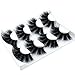 HBZGTLAD NEW 4 Pairs 3D Mink Hair False Eyelashes Criss-cross Wispy Cross Fluffy length 25mm Lashes Extension Handmade Eye Makeup Tools (MDR-5)