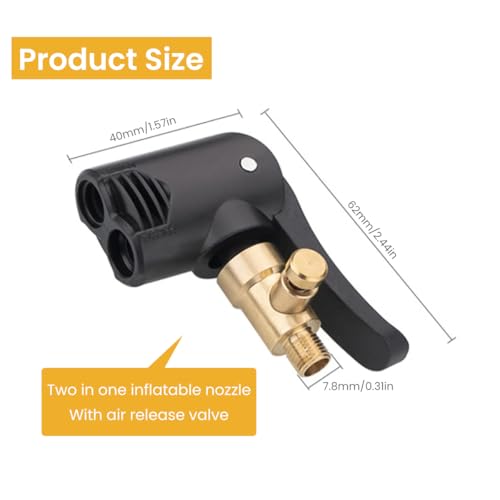 Image of STHIRA Universal Valve Adapter for Tyre Air Pump 2 in 1 Adaptors Durable Converter for Schrader Presta Multi-Purpose Car Bike Motorcycle Tires 3 PCS