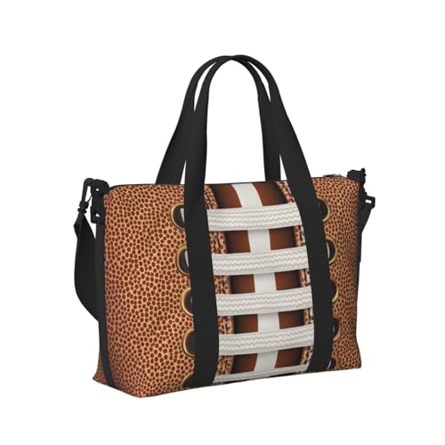 Travel Duffle Bag Football Stitches Weekender Overnight Bags Luggage Bag for Women Men Waterproof Sports Gym Bag Hand Bag with Shoulder Strap3