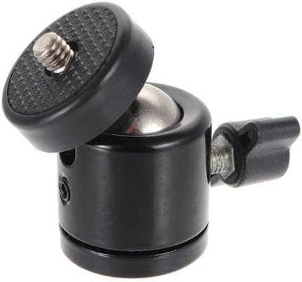 Miniatura 3 de AKOAK Soporte de trípode giratorio de 1/4 pulgadas con cabeza de bola para cámara DSLR, soporte de luz de videocámara, paquete de 1