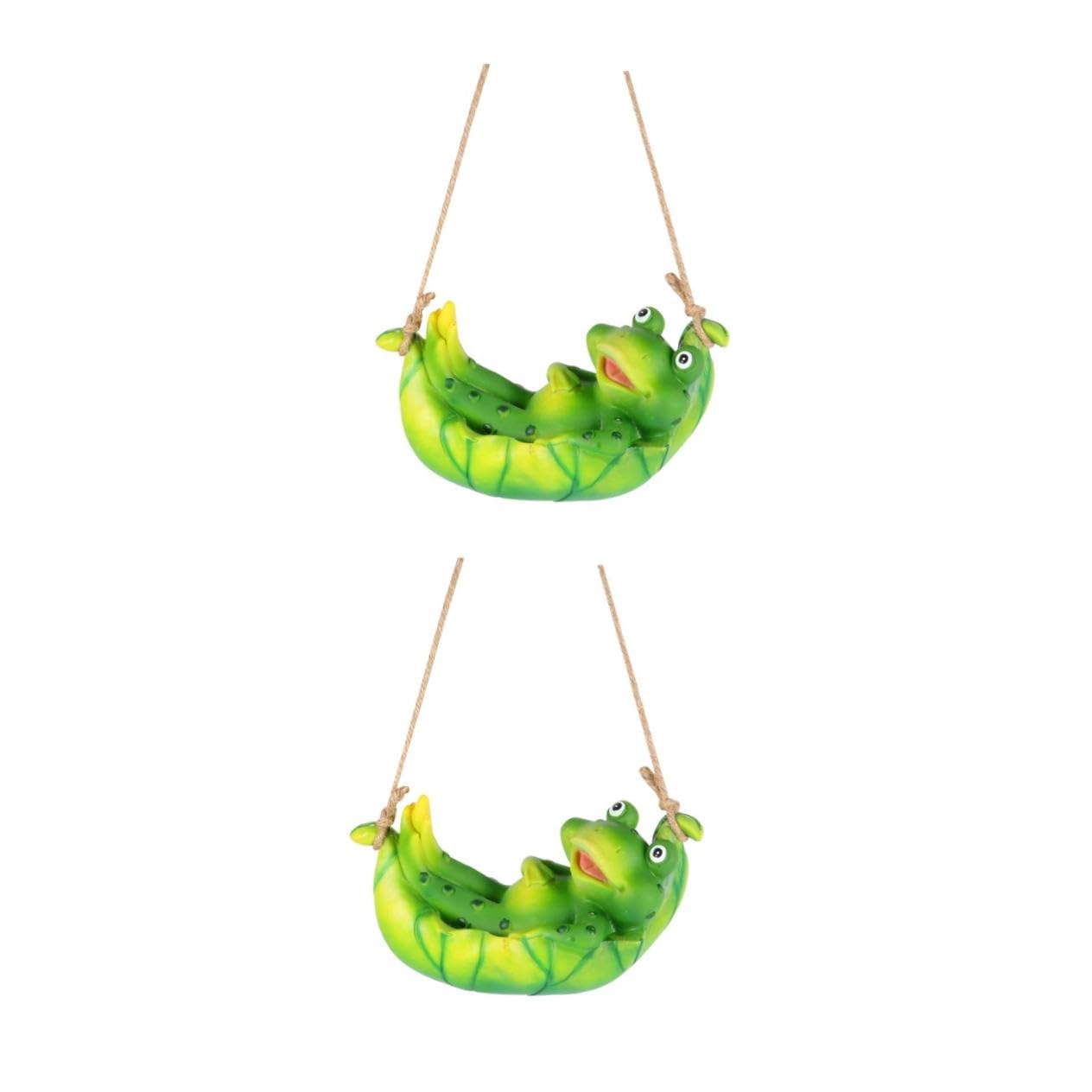 2stücke Outdoor Garten Deko Hängende Froschfigur Resin Kreative Und Lebendige Gartenornamente Für Innen Und Außenbereich Gartendekoration Und Accessoire
