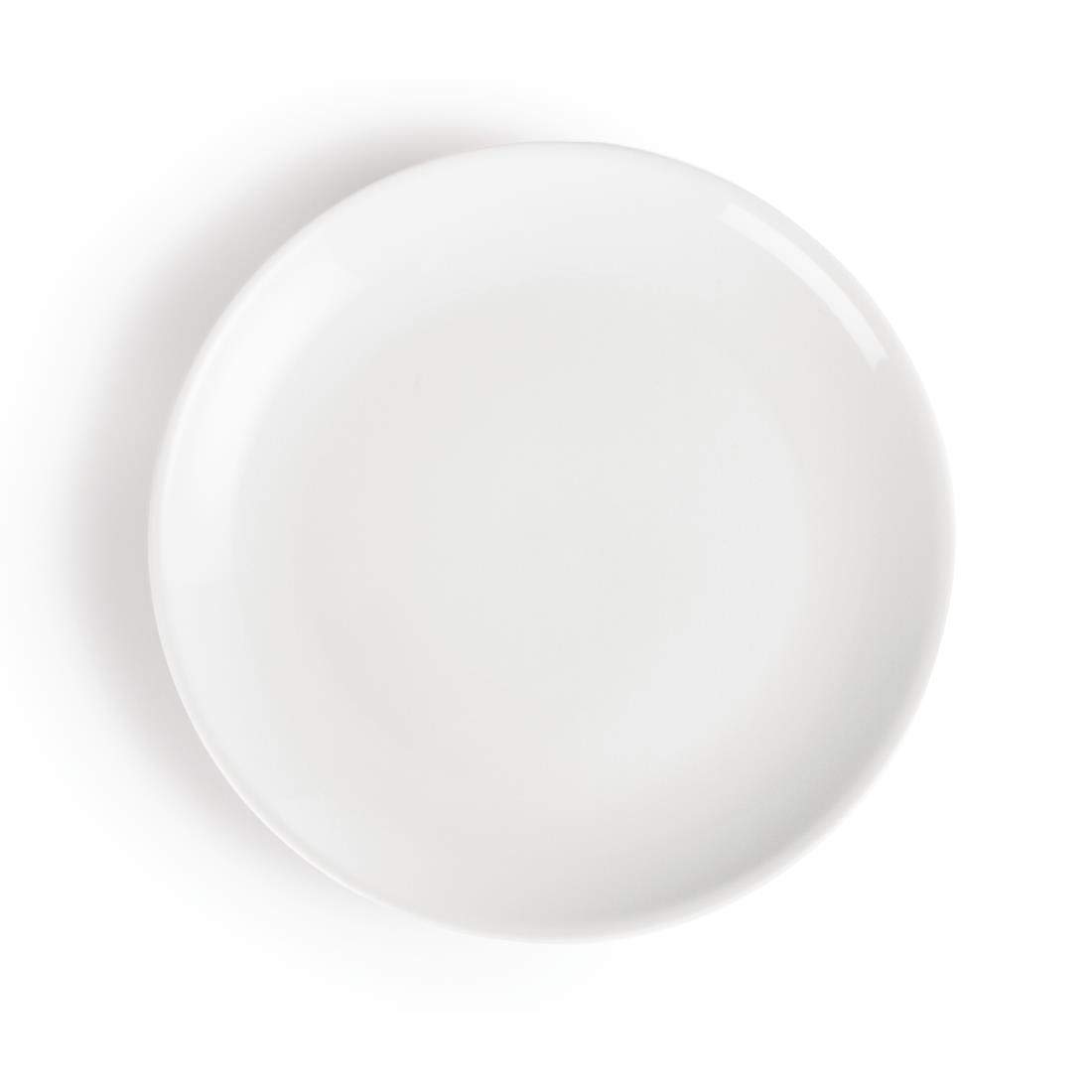 Olympia Whiteware - Juego de 6 platos de porcelana (280 mm)