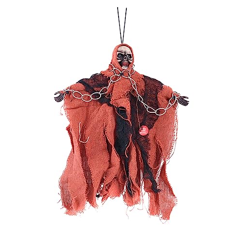 BESPORTBLE Decor Scary Voice-Activated Hanging Ghost Skeleton Perfect Halloween Yard Party Prop