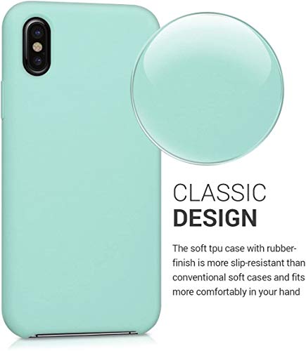 Image of REALCASE iPhone X | iPhone Xs Back Cover Case | Full Protective Liquid Silicone | Shockproof Case Back Cover for iPhone X /Xs [S-Mint Green]