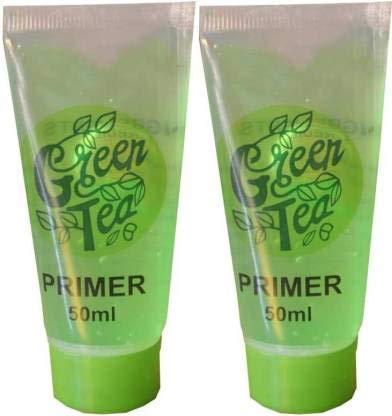 Elecsera Green Tea Waterproof Primer Make Up Base Pack of 2 Primer - 100 ml (Green)